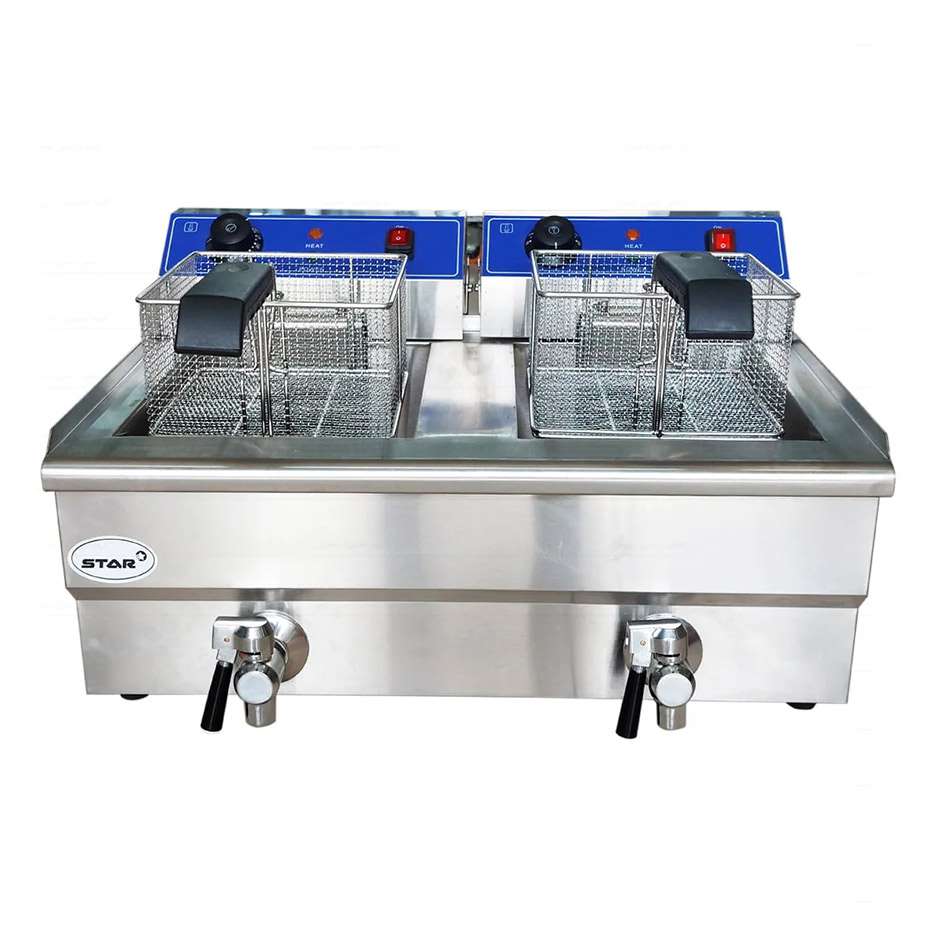 سرخ کن دولگنه گازی رومیزی با شیر تخلیه STAR