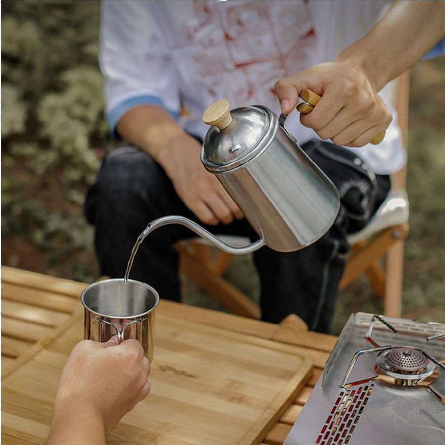 کتل استیل دسته چوبی