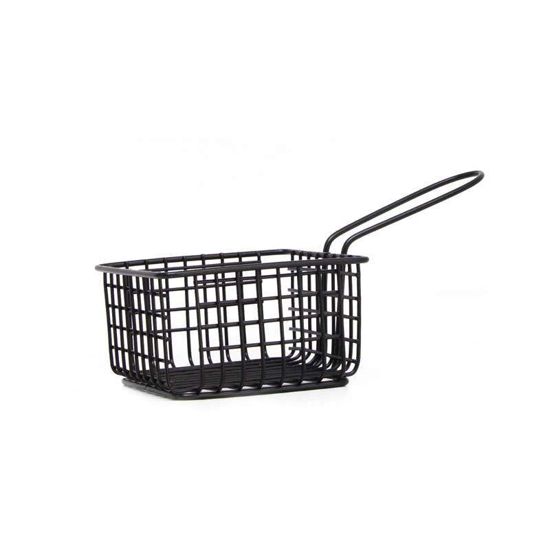 serving-basket-metal-Rectangle سبد سرو سیب زمینی فلزی تک دسته مستطیل بلند