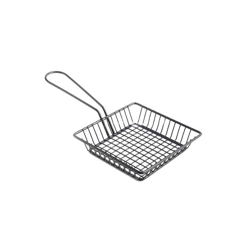serving-basket-metal-square-short سبد سرو سیب زمینی تک دسته مربع کوتاه