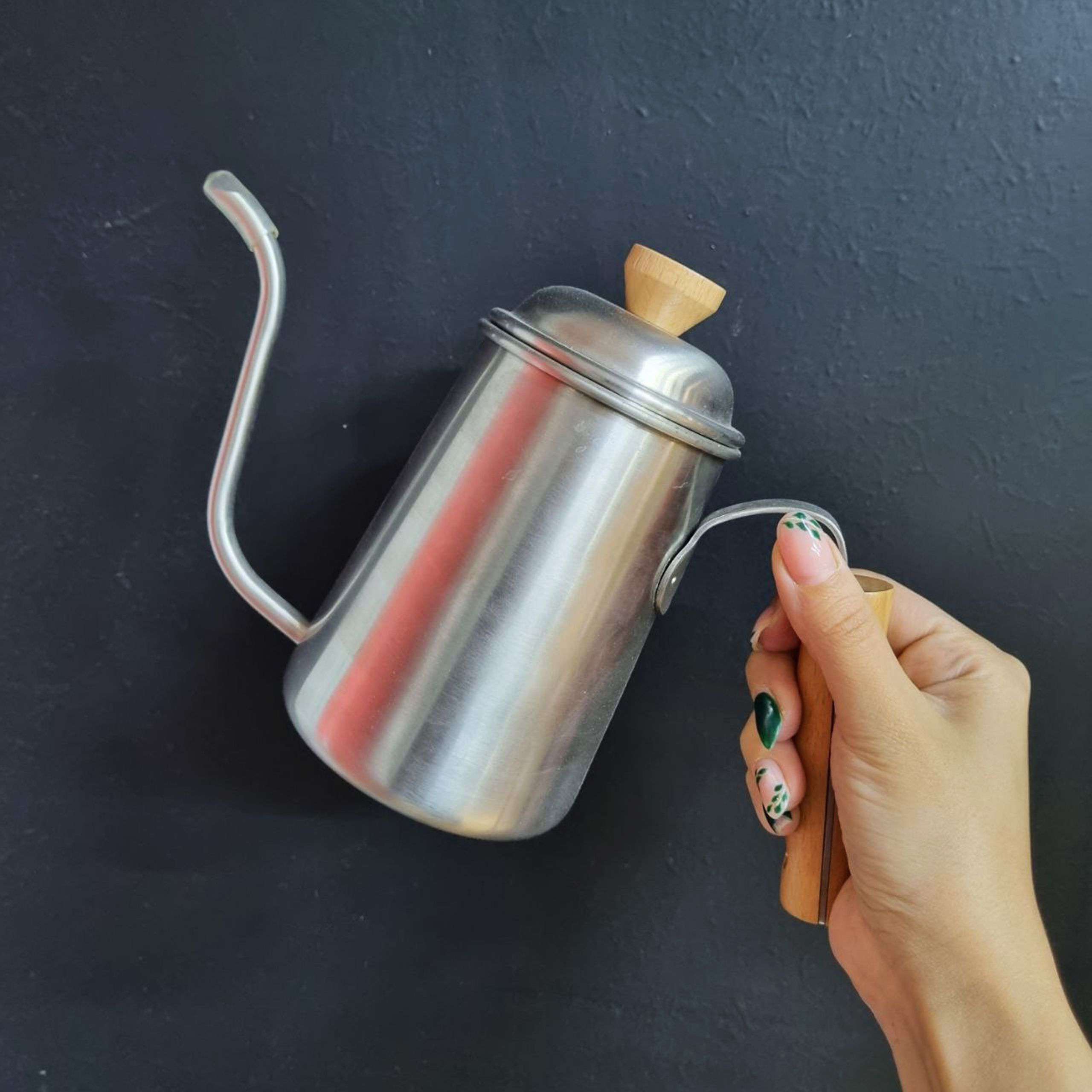 کتل استیل دسته چوبی