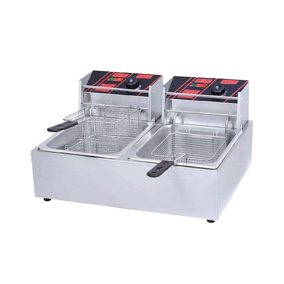 سرخ کن دو لگنه برقی بدون شیر تخلیه STAR