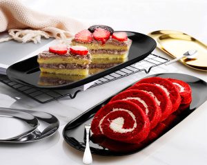 ظروف پذیرایی فلزی مشکی