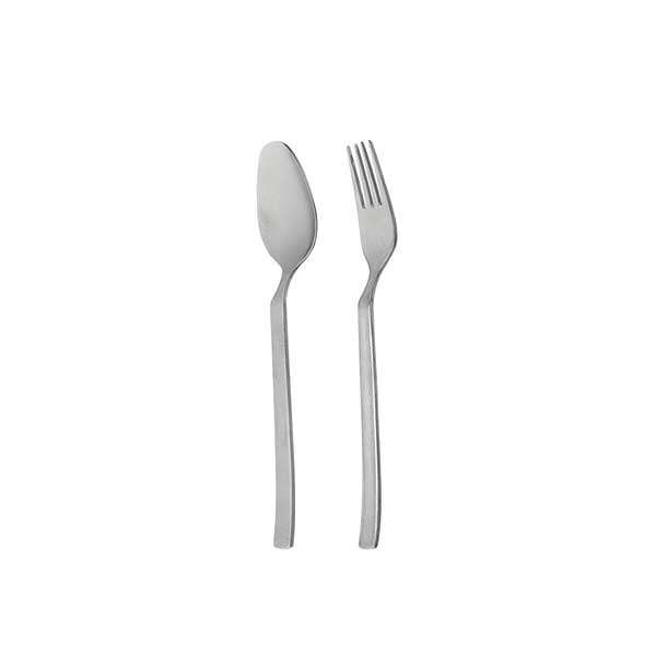 قاشق و چنگال غذا مدل میلان تمام مات صنایع استیل (1) قاشق و چنگال غذا مدل میلان تمام مات صنایع استیل