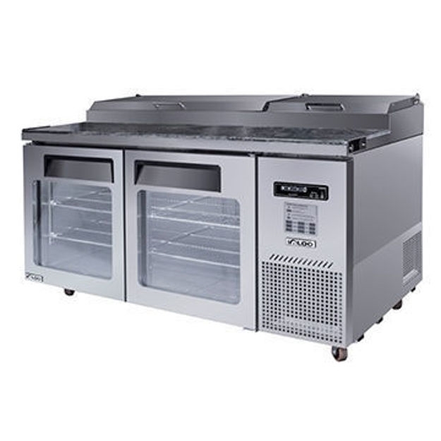 یخچال تاپینگ پیتزا استیل درب شیشه ای ایگلو