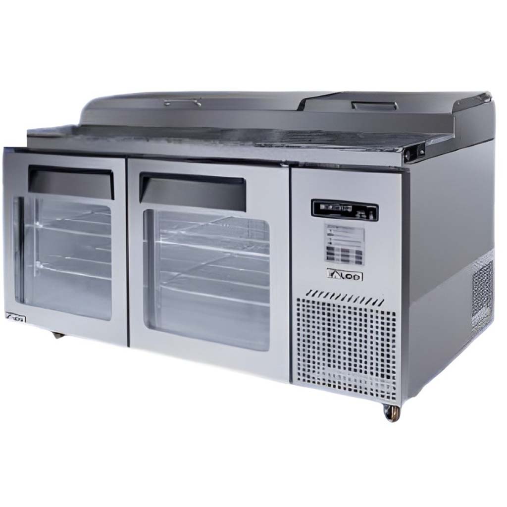 یخچال میزکار استیل درب شیشه ای ایگلو